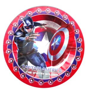 Plato Pastelero Capitan america 10 pzas