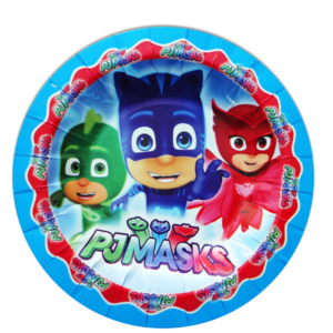Plato Pastelero Heroes en Pijama 10 pzas