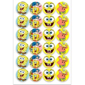 Etiqueta Redonda 3cm Bob esponja 50 pzas