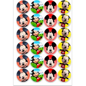 Etiqueta Redonda 3cm Mickey Mouse 50 pzas