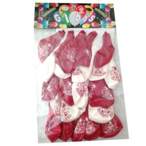 Latex Impreso Minnie Mouse Roja con 25 pzas
