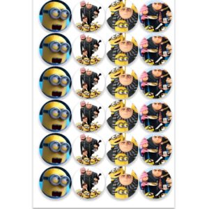 Etiqueta Redonda 3cm Minions 50 pzas