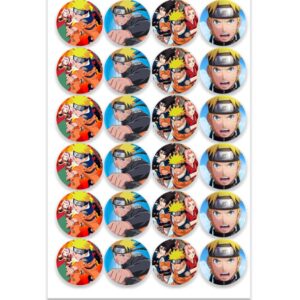 Etiqueta Redonda 3cm Naruto 50 pzas