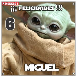 Lona Personalizada Baby Yoda