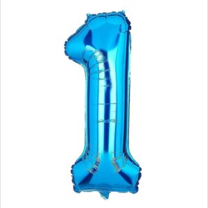 Globo Metálico Grande Número Azul 32" - 1 Azul