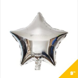 Estrella Metalica 9" Plata