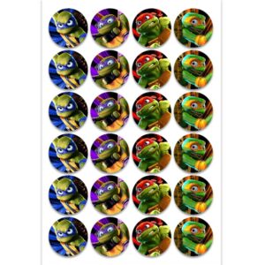 Etiqueta Redonda 3cm Tortugas Ninja 50 pzas