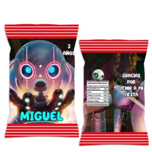 chip bag dulceros personalizado robot salvaje