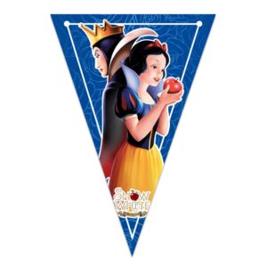 letrero banderin felicidades blanca nieves