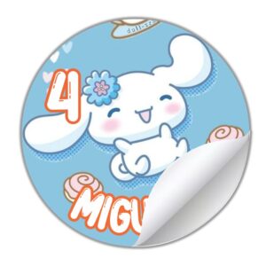 ETIQUETAS REDONDAS PERSONALIZADAS Cinnamoroll