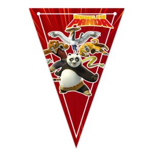 letrero banderin felicidades kung fu panda
