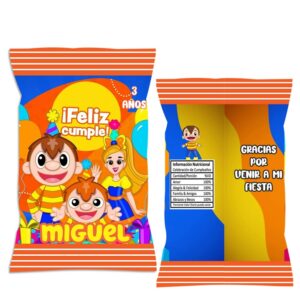 chip bag dulceras personalizada bely y beto
