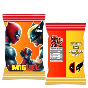 chip bag dulceras personalizada Deadpool y Wolverine