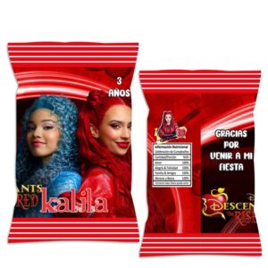 chip bag dulceras personalizada Descendientes Rise Of Red