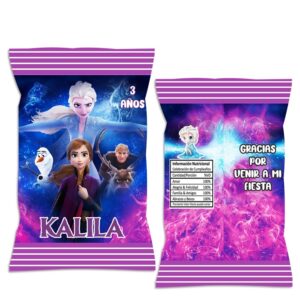 chip bag dulceras personalizada frozen