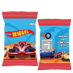 chip bag dulceras personalizada hot wheels