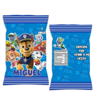 chip bag dulceras personalizadas paw patrol