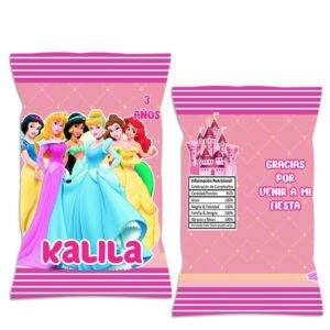 chip bag dulceras personalizadas princesas