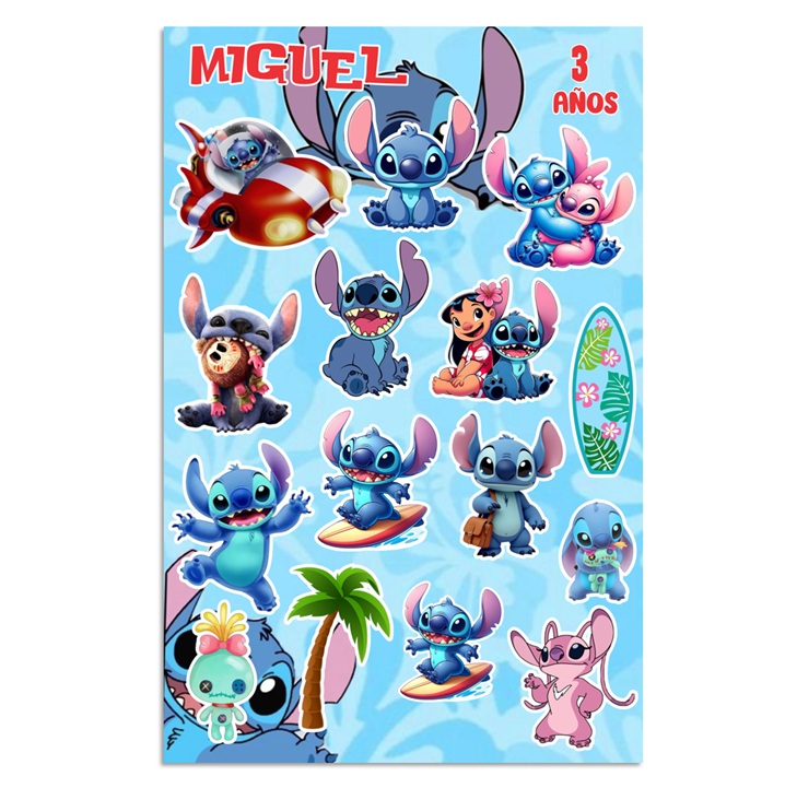Stickers Personalizados Lilo y Stitch