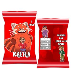 chip bag dulceras personalizadas red panda rojo