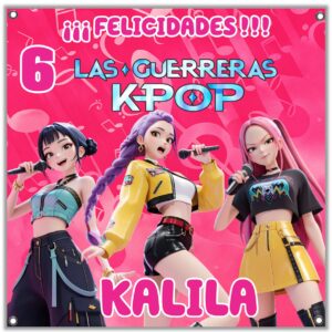 lona personalizada 1x1 guerreras kpop demon hunters
