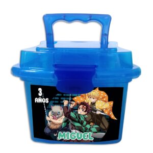 lonchera dulcera de plastico personalizada demon slayer