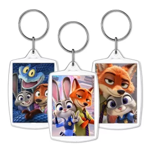 llavero personalizado acrilico recuerdo personaje zootopia