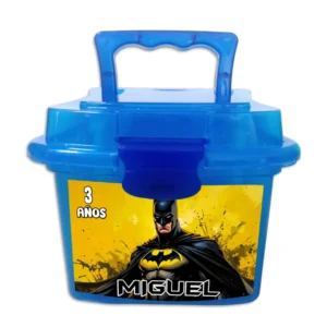 lonchera de plastico dulcera personalizada personaje batman