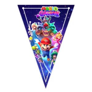 letrero banderin decoracion fiesta mariobros galaxy