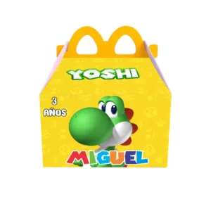 Cajitas para dulces estilo Mc Meal/Cajita Feliz personalizadas YOSHI